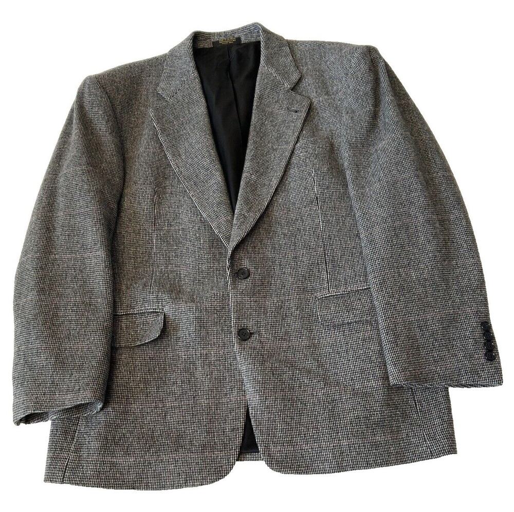 Christian Aujard Men's Sport Coat 42R Checkered Wool/Camel Blend Career Office